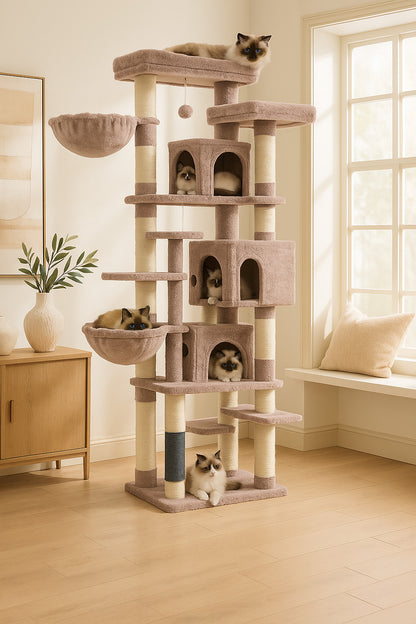 Large Cat Tower for Indoor Cats