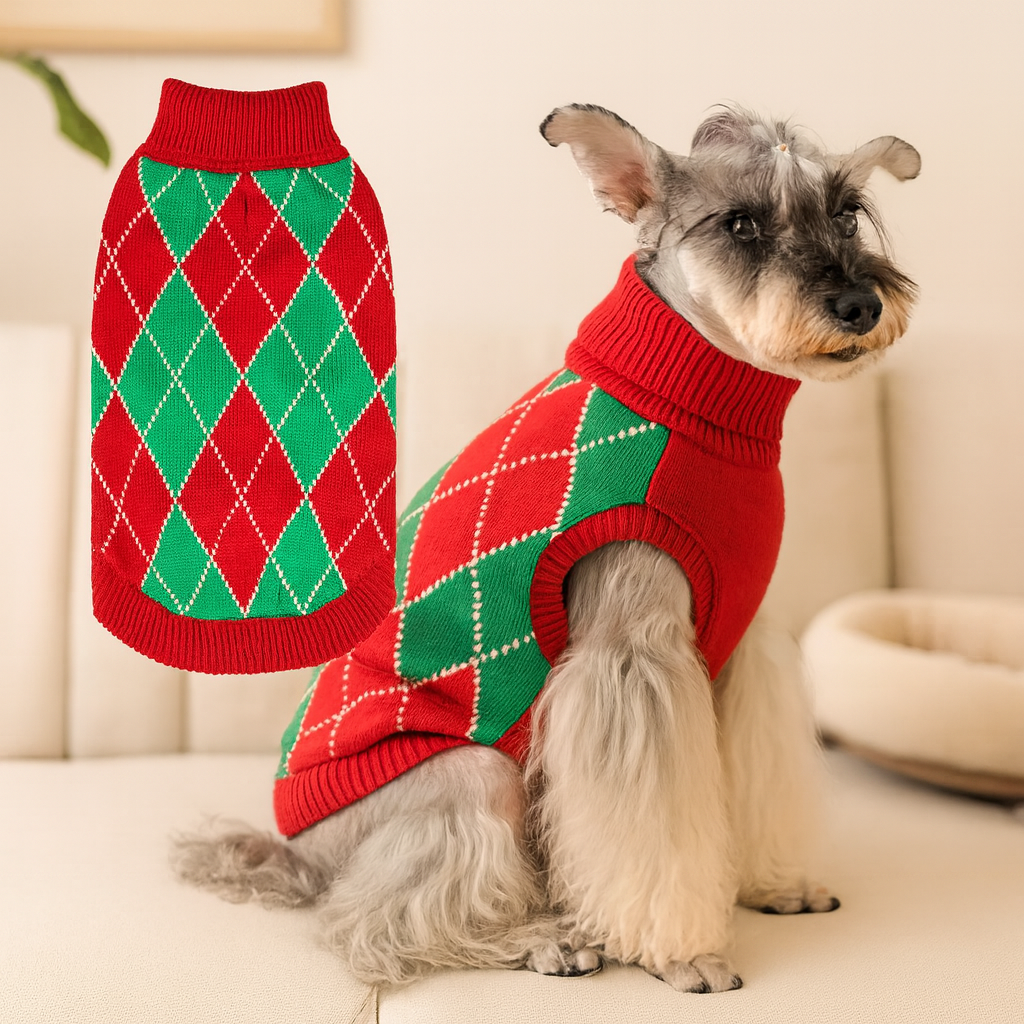 Holiday Plaid Knit Sweater
